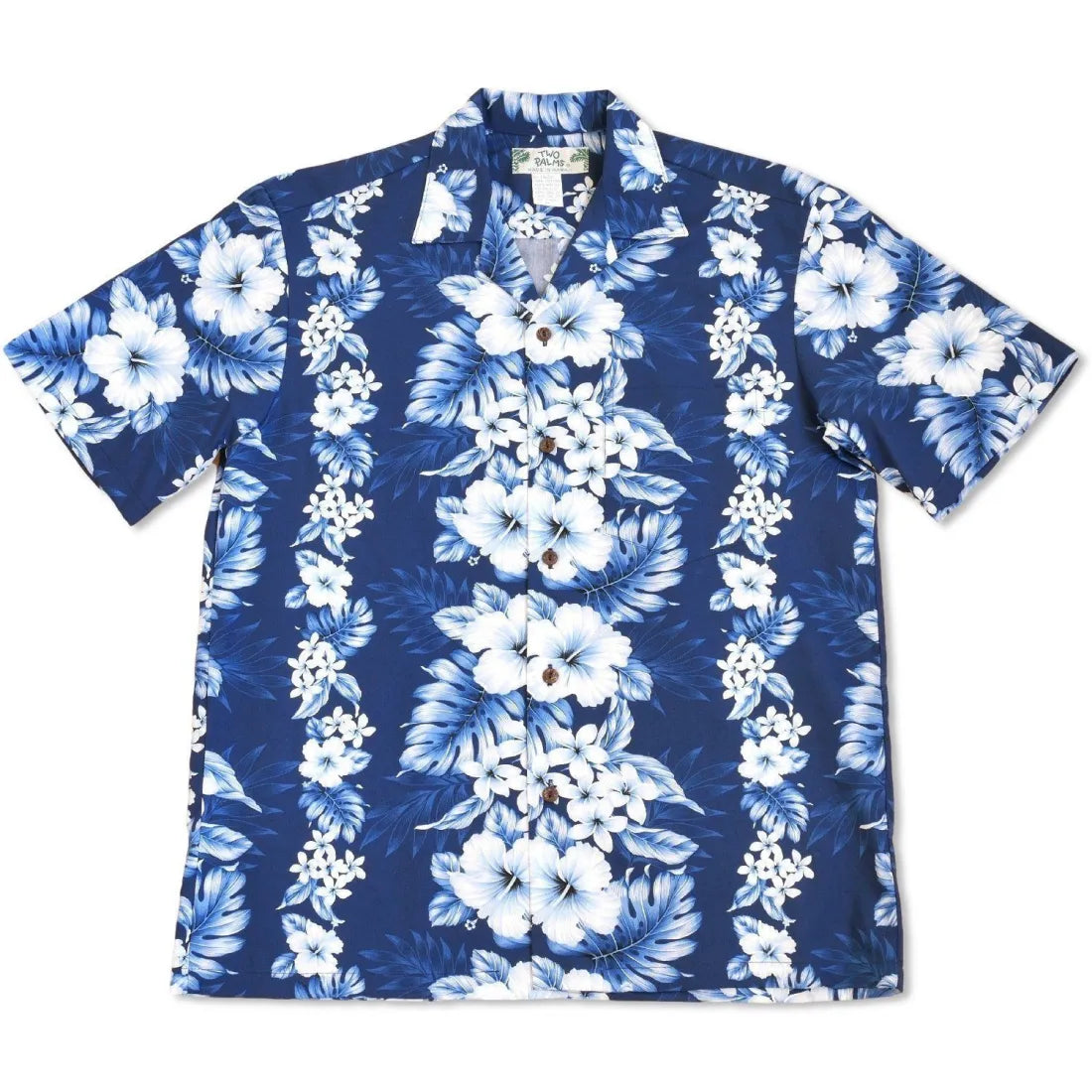 Hanalei Blue Hawaiian Cotton Shirt Comfortable Knit Short Shirt