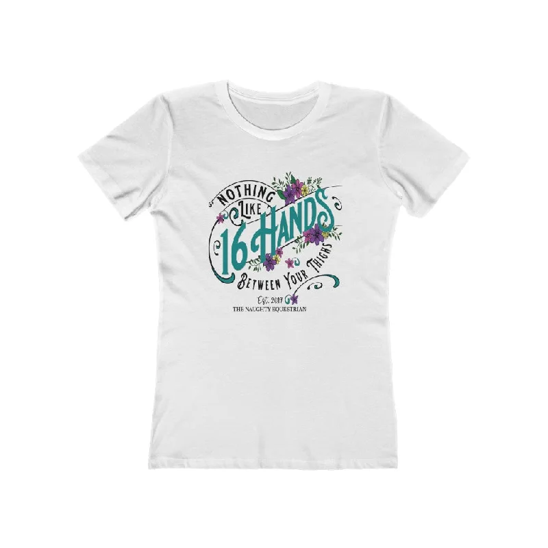 Happiness Is 16 Hands Equestrian TShirt Trendy Floral Print Tee