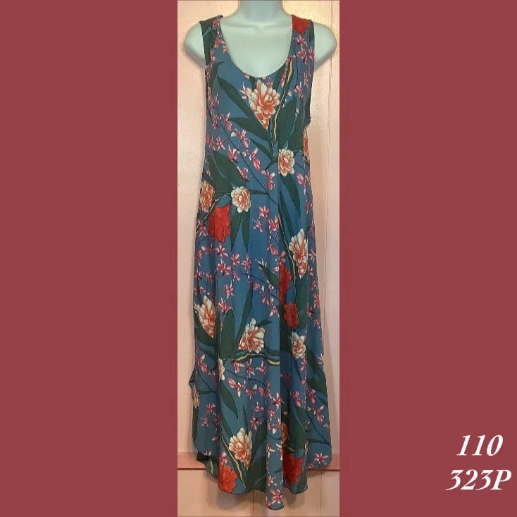 Rainbow Jo Sundress Resort Wear Floral Print Midi Dress - 110 - 323P Stylish Striped Midi Dress