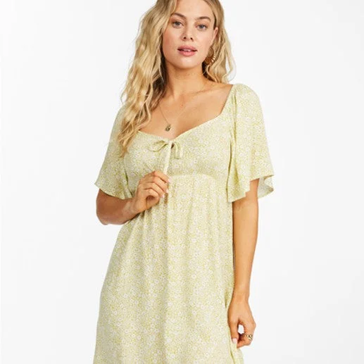 Billabong Secret Garden Mini Dress Comfortable Casual Mini Dress