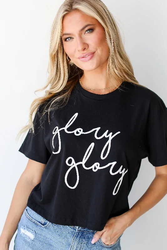 Black Glory Glory Cropped Tee Anti-Shrink Durable Soft