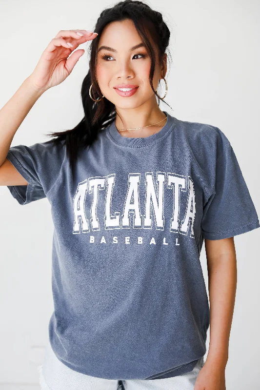 Denim Atlanta Baseball Block Letter Tee Lace Blend Ribbed Blend Corduroy Blend