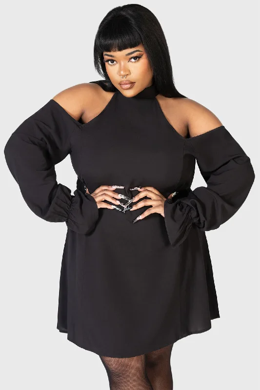 Destiny Waits Mini Dress [PLUS] Cozy A-Line Mini Dress