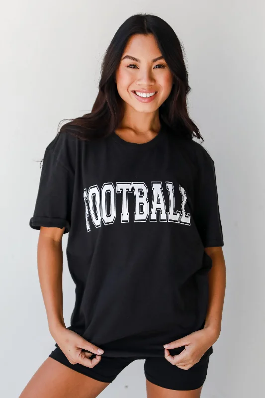 FINAL SALE - Football Tee Asymmetrical Pockets Print