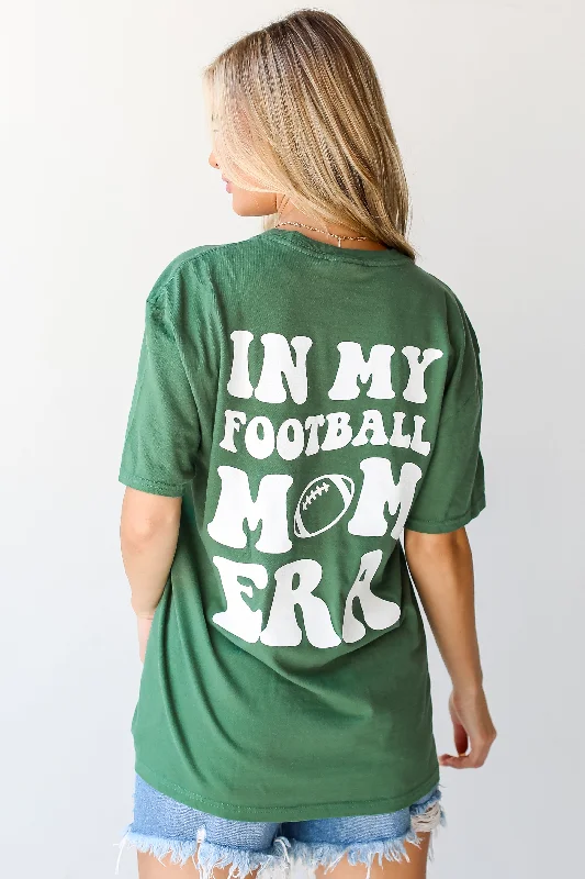 FINAL SALE - In My Football Mom Era Tee Elasticated Padded Insulated