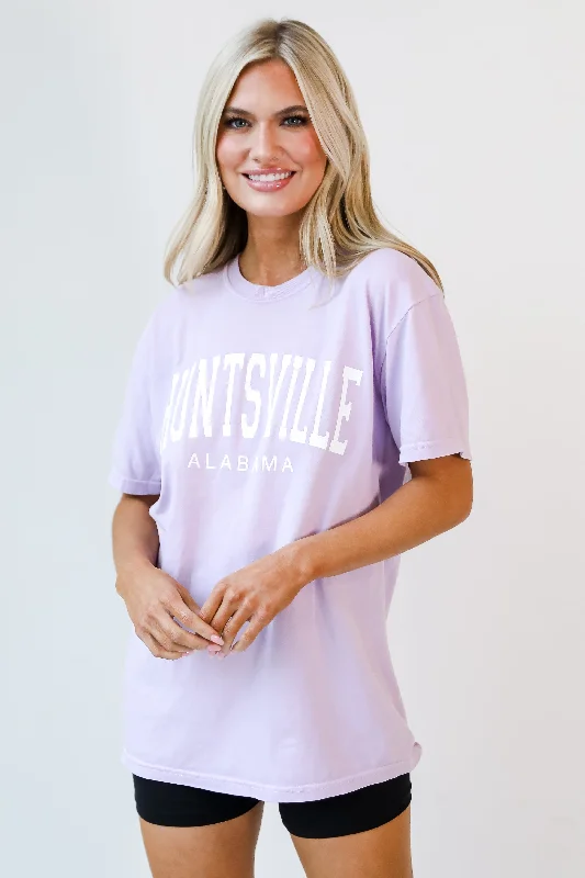 Lavender Huntsville Alabama Tee Notch Collar Peter Pan Collar Cowl Neck