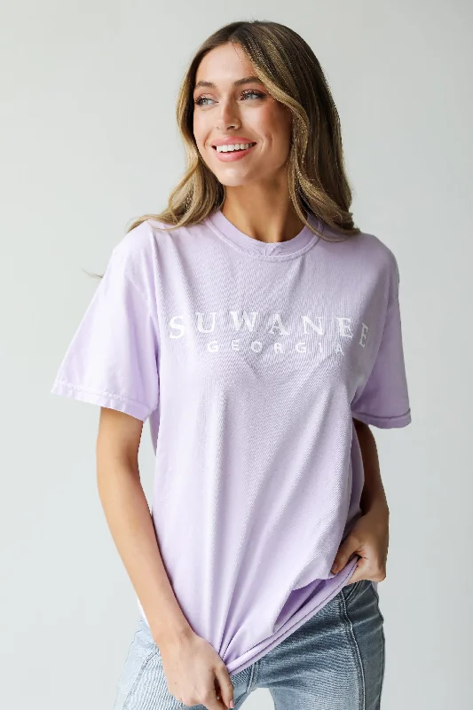 Lavender Suwanee Georgia Tee Fashionable Trendy Casual