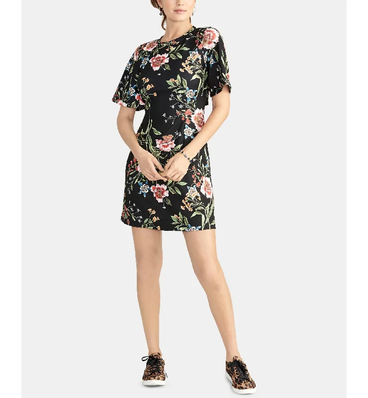 Rachel Rachel Roy Janie Printed Peekaboo Back Mini Dress Chic Puff Sleeve Mini Dress