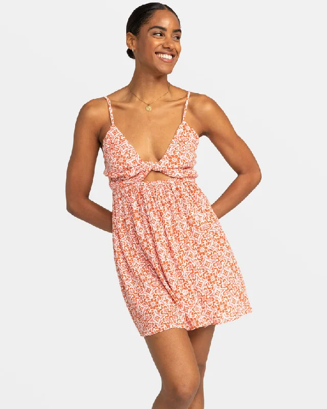 Roxy Evening Glow Mini Dress Trendy Cut-Out Mini Dress