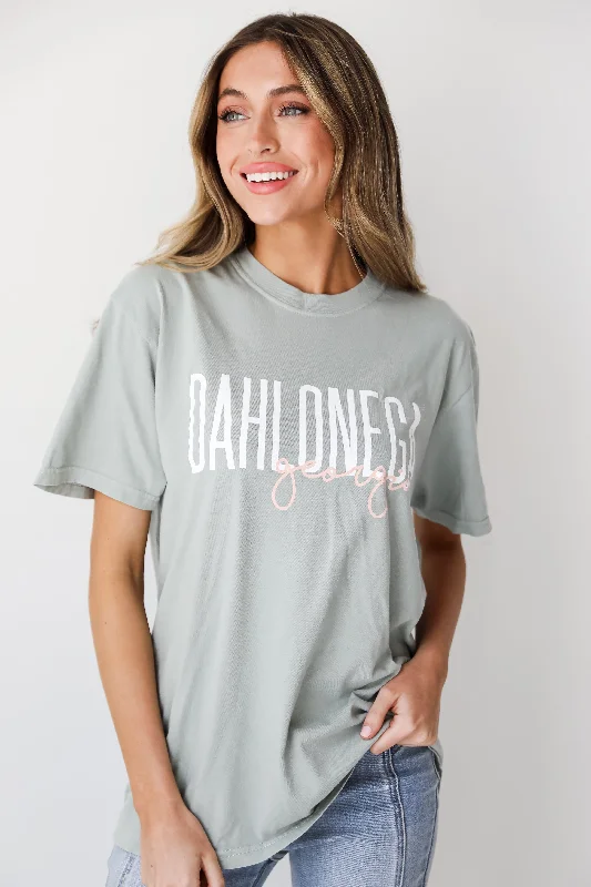 Dahlonega Georgia Script Tee Machine Wash Dry Clean Hand Wash