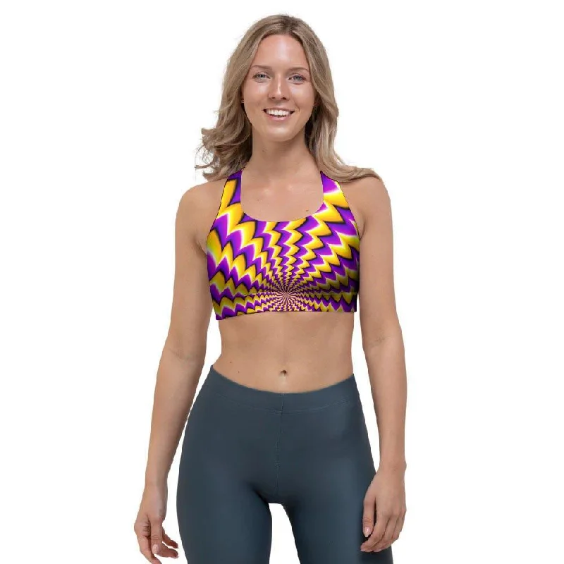 Abstract Optical illusion Sports Bra Seamless Sports Bra