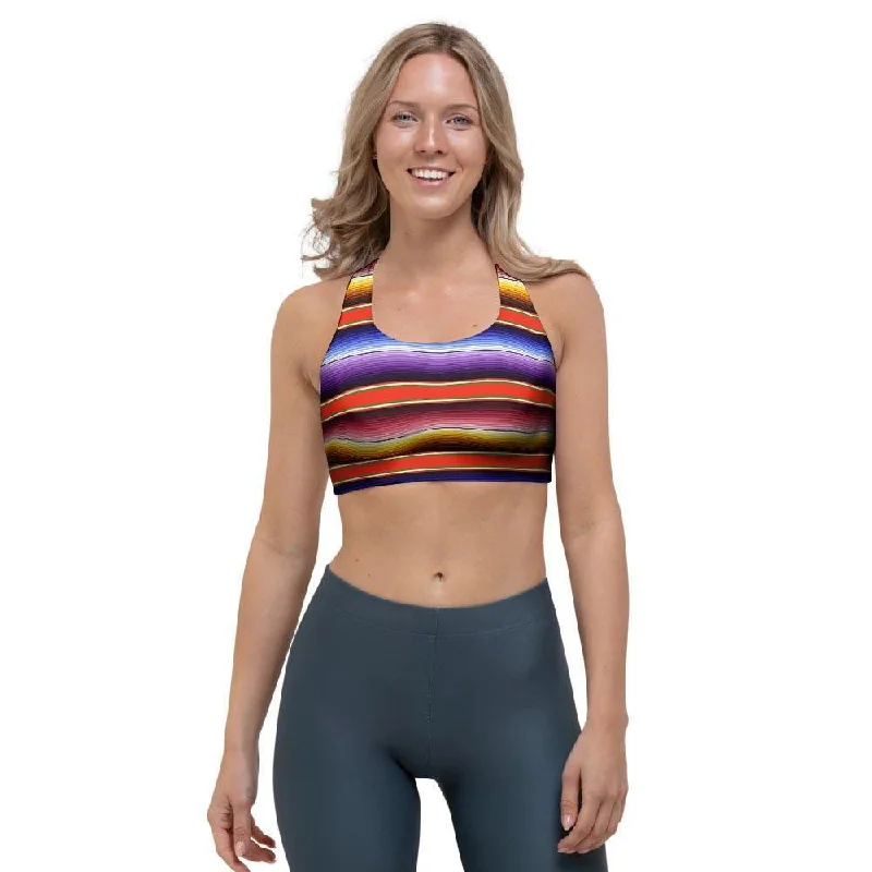 Baja Print Sports Bra Stretchy Full Coverage