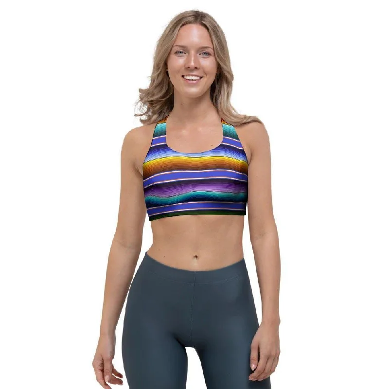 Baja Serape Mexican Sports Bra Classic Wire-Free Bra