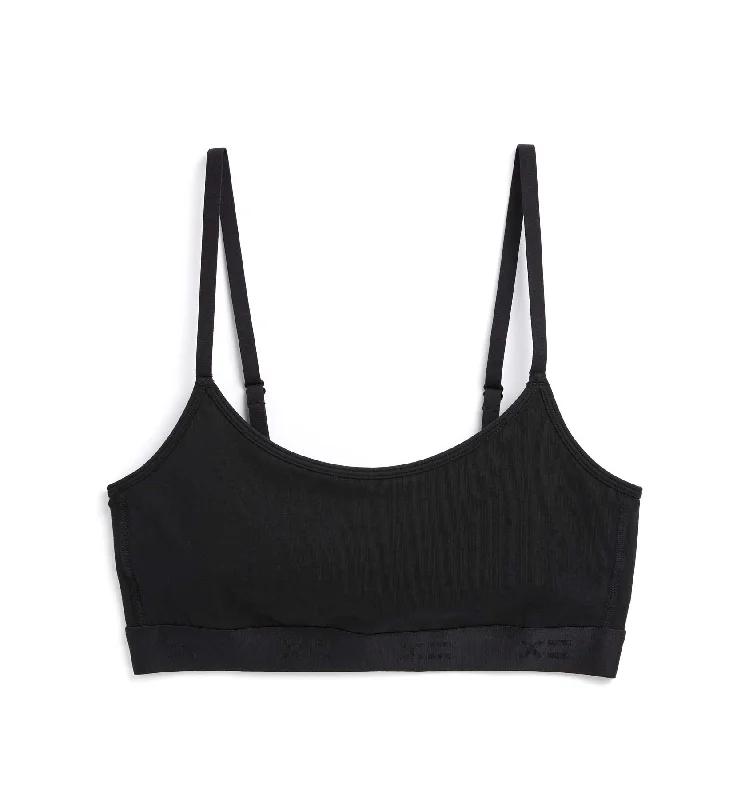 Low Cut Soft Bra - X= Black Soft Cotton Bra