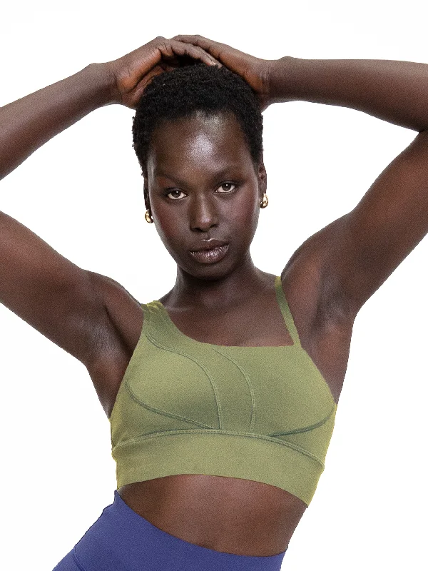 MALIBU BOLD SHOULDER BRA-Endurance Lichen Minimalist Wireless Bra