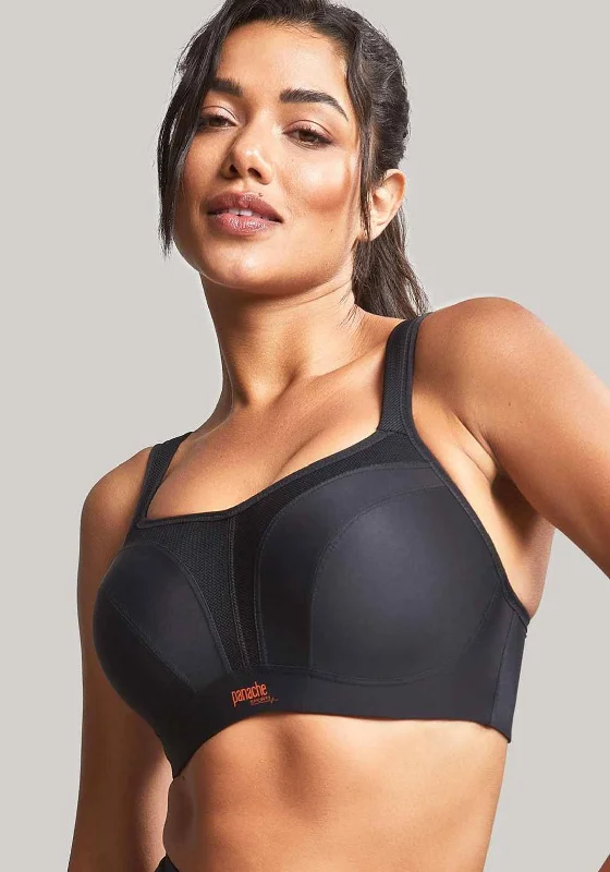 Panache Wired Sports Bra, Black Breathable Wireless Bra