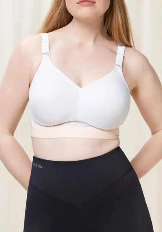 Triumph Triaction Hybrid Lite Sports Bra, White Contour Bra Style