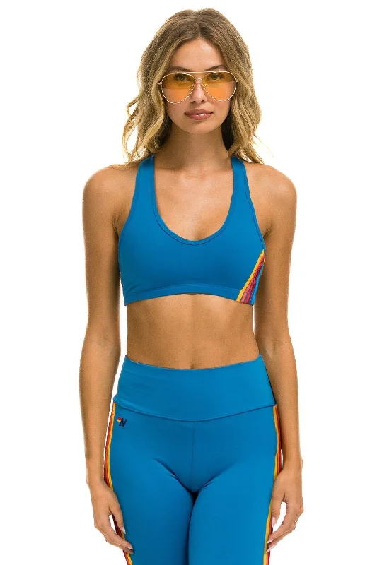 WOMEN'S 5 STRIPE V-CUT SPORTS BRA - CARRIBEAN Comfortable Lace Bralette