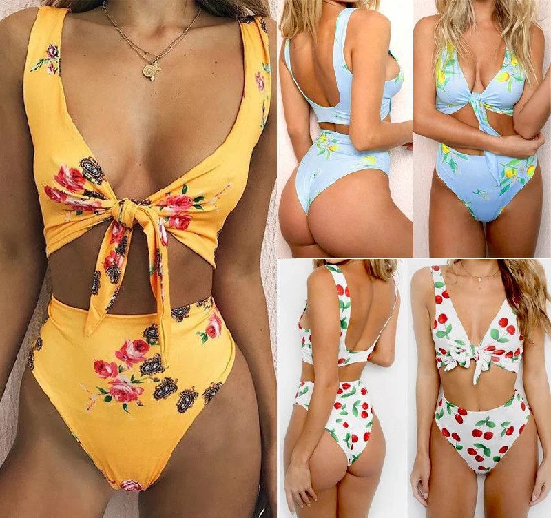 Bikini knotted double-sided swimsuit Cross-Back Bikini