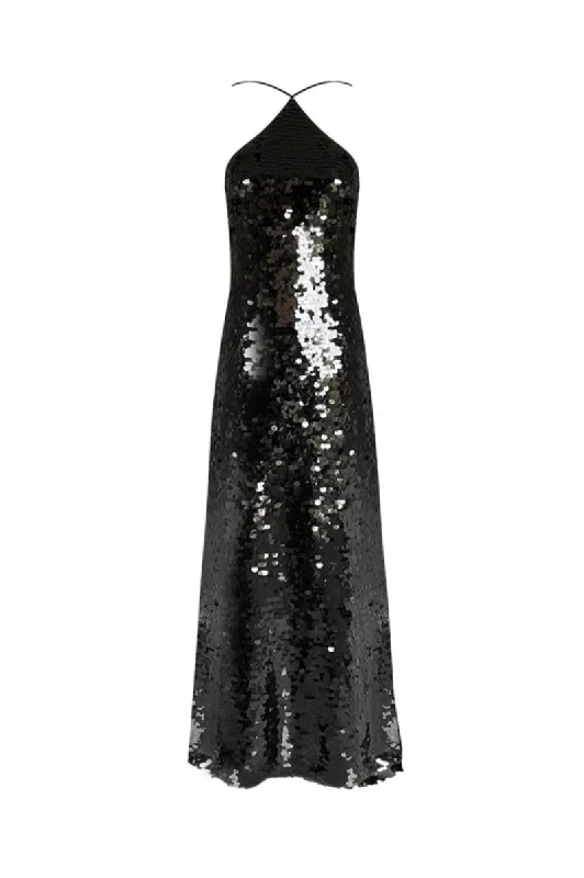 COSMOS SEQUINED MAXI DRESS Fashionable Sleeveless Maxi Dress