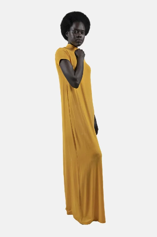 Dresden Maxi Dress - Fenugreek Yellow Cozy Wrap Maxi Dress