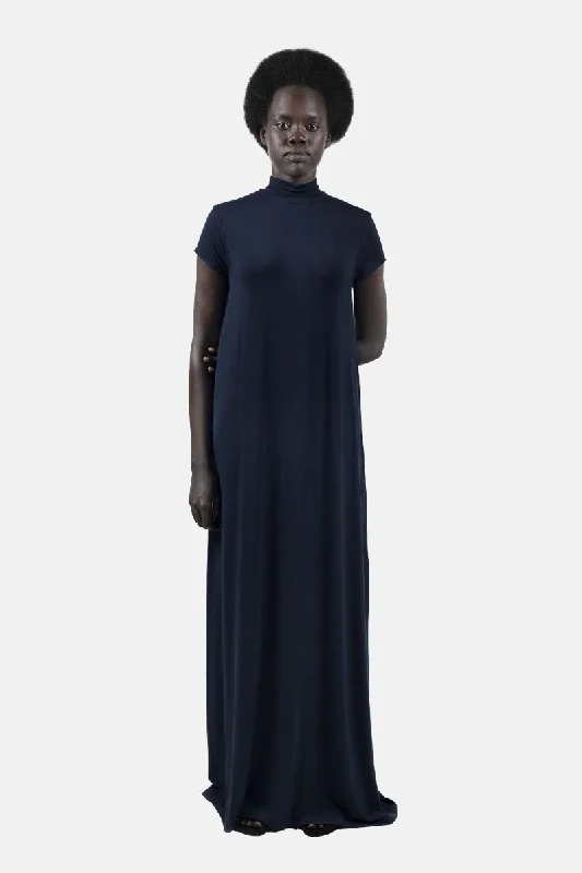 Dresden Maxi Dress - Kalonji Blue Elegant Maxi Dress with Belt