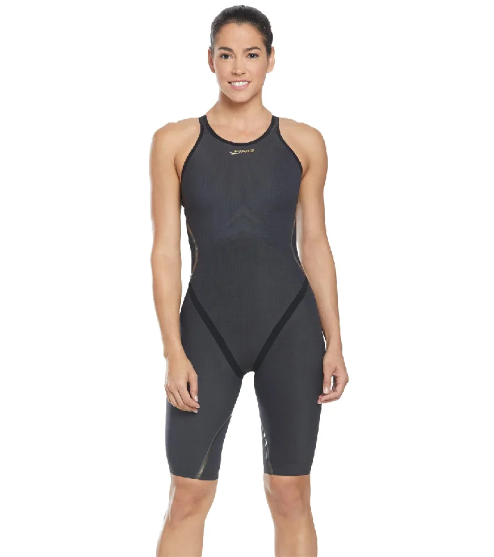 FINIS Women's Rival 2.0 Open Back Kneeskin Tech Suit Swimsuit Black Summer Ready Swimsuit