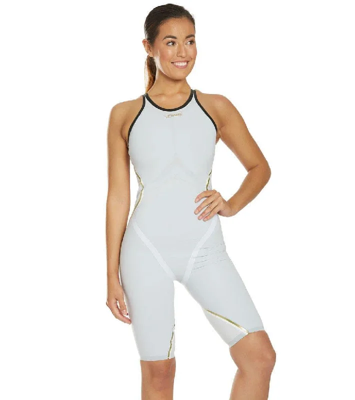 FINIS Women's Rival 2.0 Open Back Olivia Kneeskin Tech Suit Swimsuit White Classic One-Piece