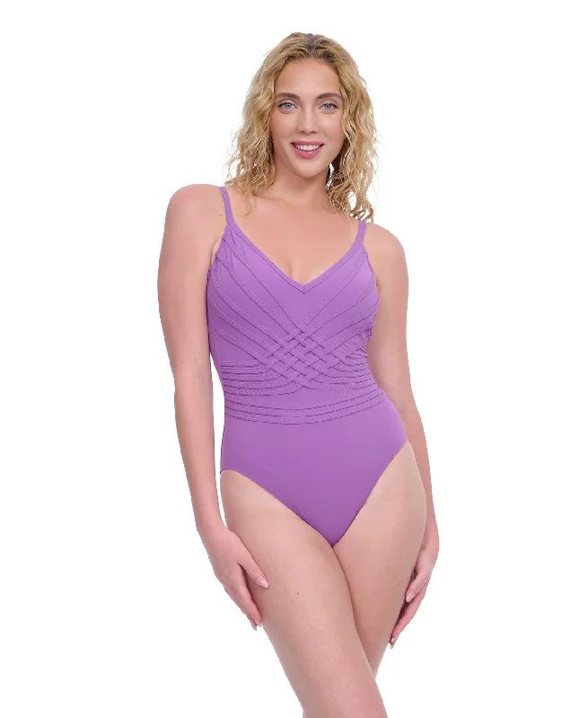 Gottex Exclusive V-Neck One Piece Swimsuit Sexy Swimwear Set