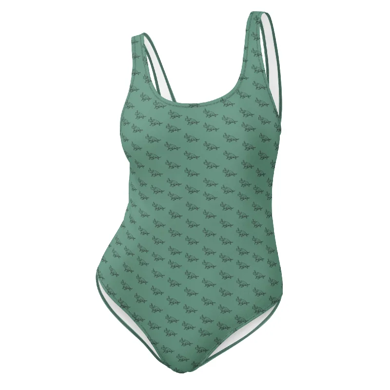 Green Stegosaurus - Women's Dinosaur Swimsuit Quick-Dry Tankini