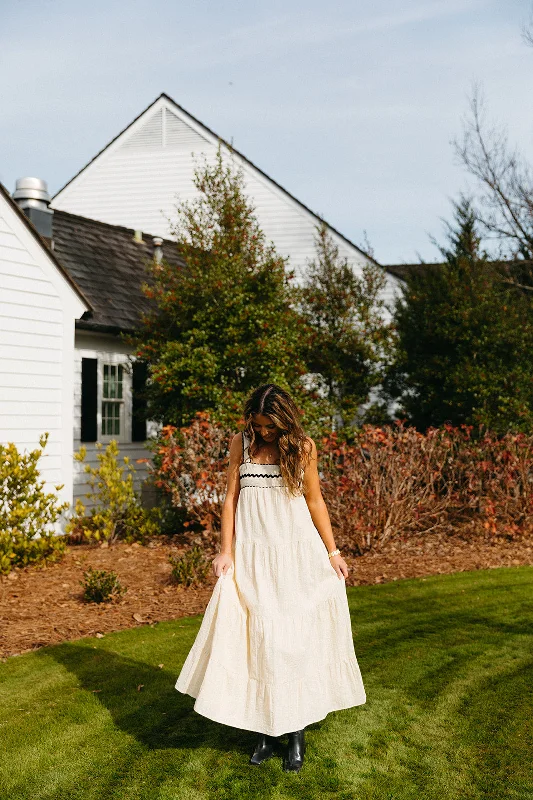 Haven Maxi Dress - Cream Comfortable Bohemian Maxi Dress