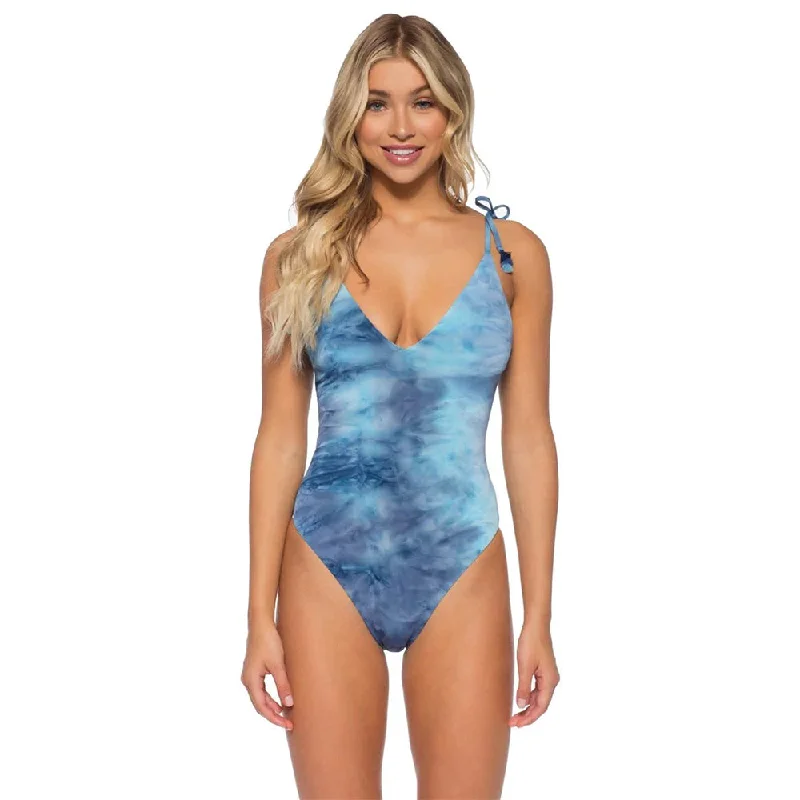 Isabella Rose Tie Dye One Piece Womens Swimsuit Bold Color Swimsuit