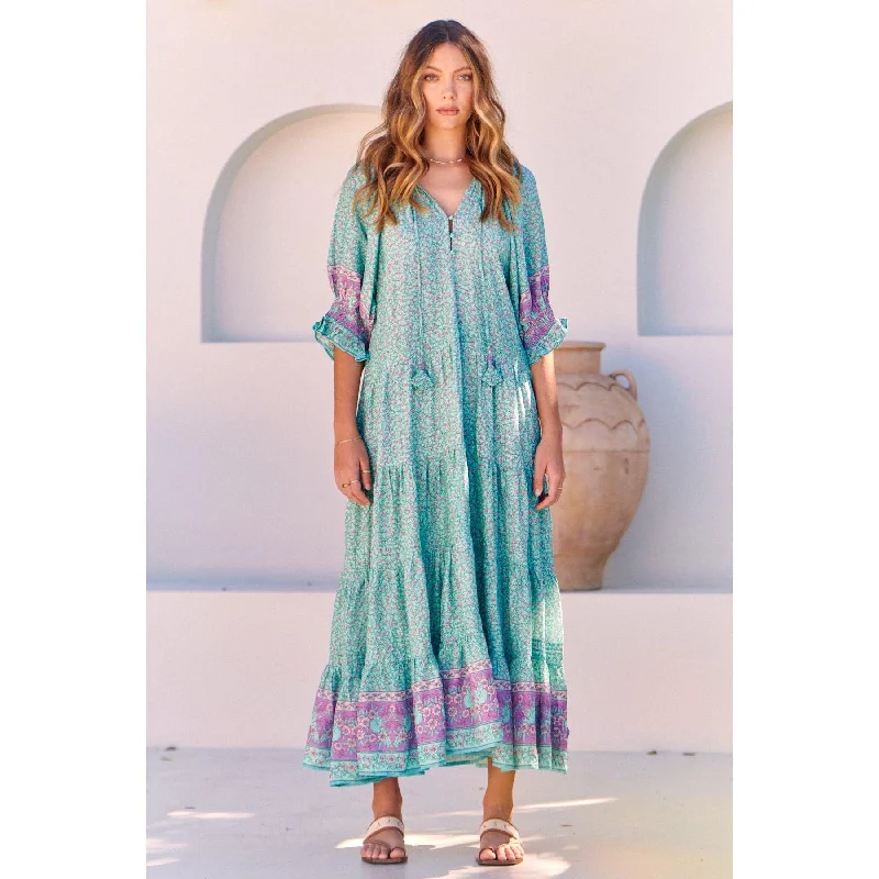 JAASE Aqua Love Birds Woods Maxi Dress Classic Tulle Maxi Dress