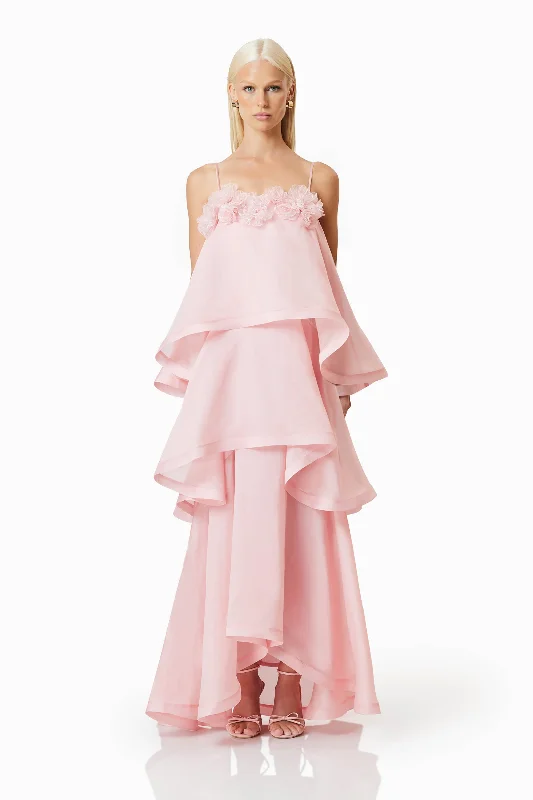 OMR x ELLIATT: Swallowtail Day To Night Maxi Dress In Pink Comfortable Flowy Maxi Dress