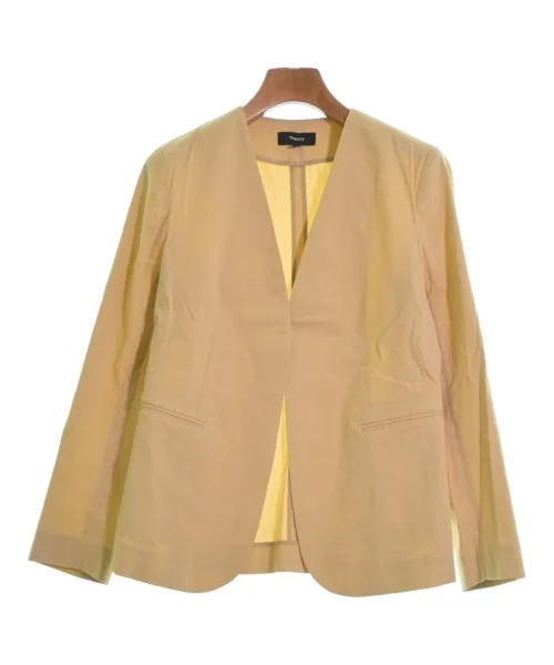 Theory Collarless jackets Satin Fabric Silk Fabric Chiffon Fabric