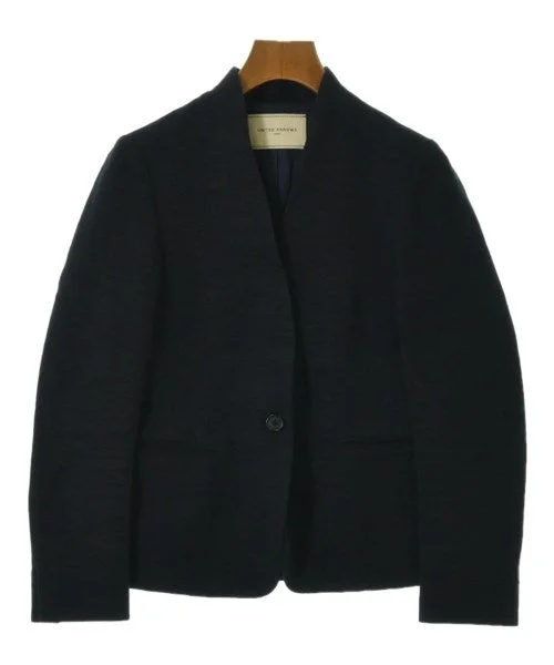 UNITED ARROWS Collarless jackets A-Line Jacket Boat Neck Shawl Collar