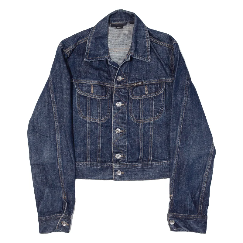 DKNY JEANS Womens Denim Jacket Blue S Denim Jacket Leather Jacket Suede Jacket