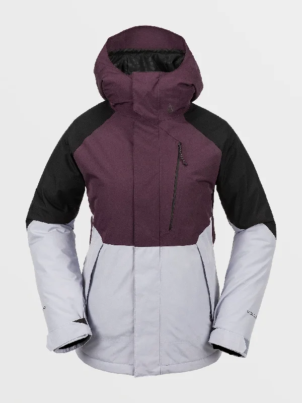 Womens V.Co Aris Insulated Gore Jacket - Blackberry Snapped Jacket Toggled Jacket Drawstring Jacket