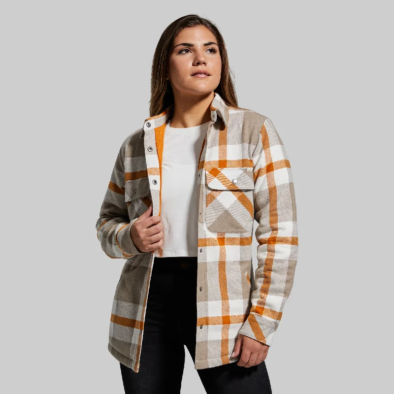 Women's Timber Jacket (Almond Latte) Wool Fabric Cashmere Fabric Tweed Fabric