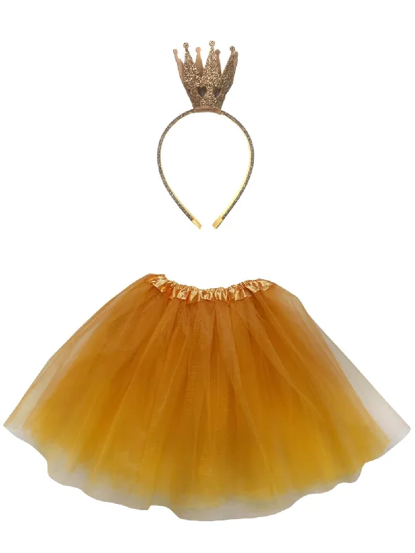 Adult Gold Crown Princess Costume - Gold Tutu Skirt & Headband Crown Set for Adult or Plus Size boho skirt vibe