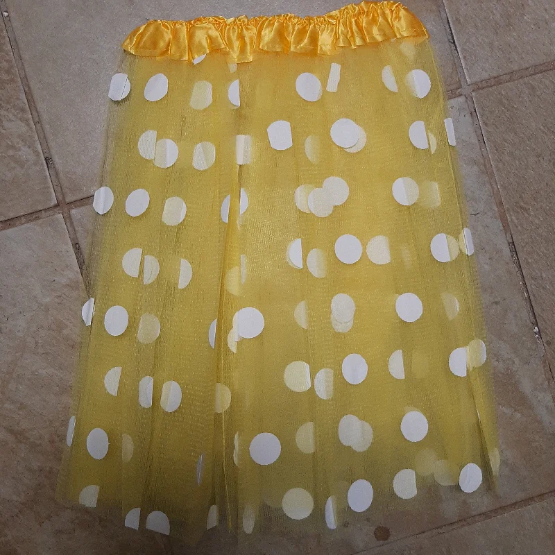 40cm Adult Lady Tutu Skirt Yellow Polka Dot leather skirt modern