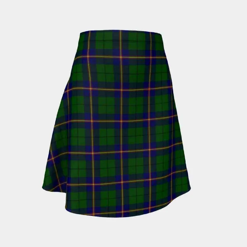 Carmichael Modern Tartan Flared Skirt velvet skirt luxurious