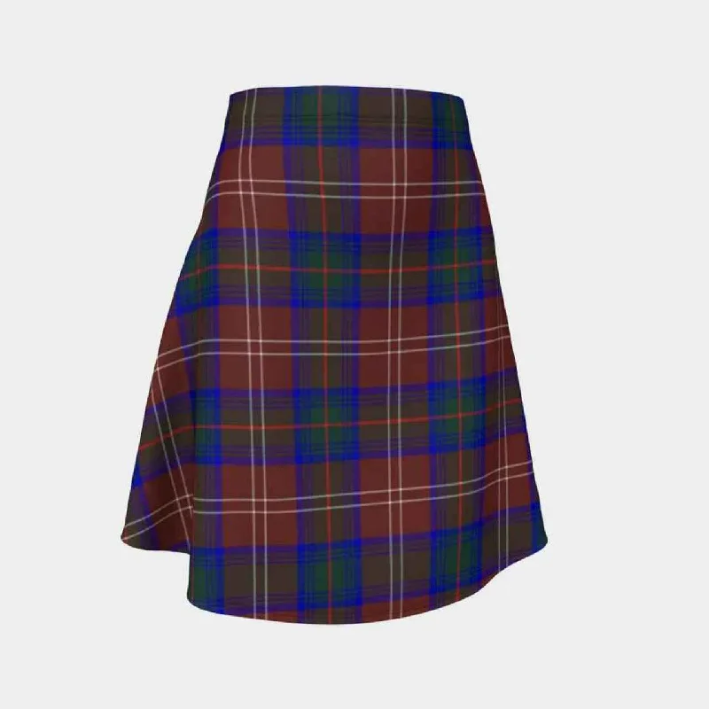 Chisholm Hunting Modern Tartan Flared Skirt chiffon skirt flowing