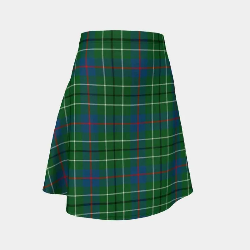 Duncan Ancient Tartan Flared Skirt cashmere skirt rich