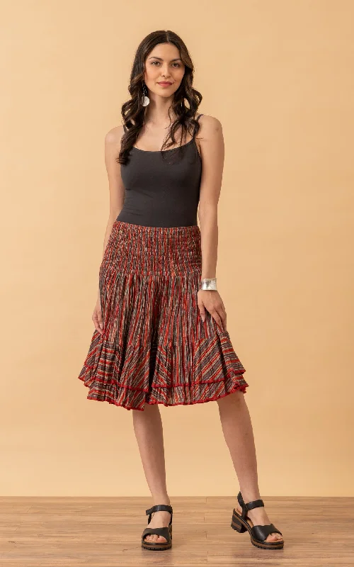 Macarena Skirt, Mini, Taos Stripe low waist skirt