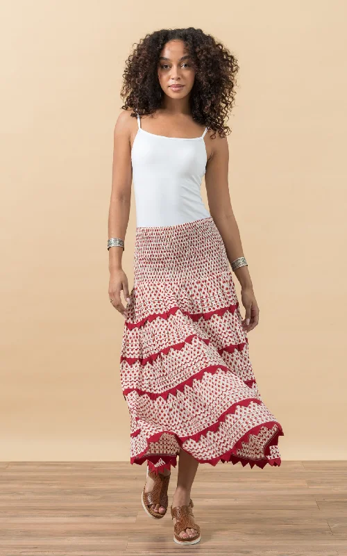 Pico Skirt, Short, Rossa Calico wrap skirt elegant