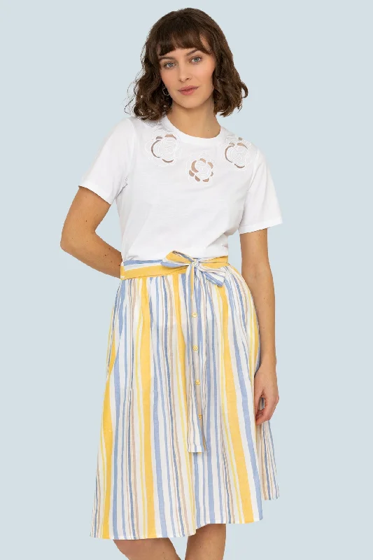 Stripe Midi Skirt corduroy skirt cozy